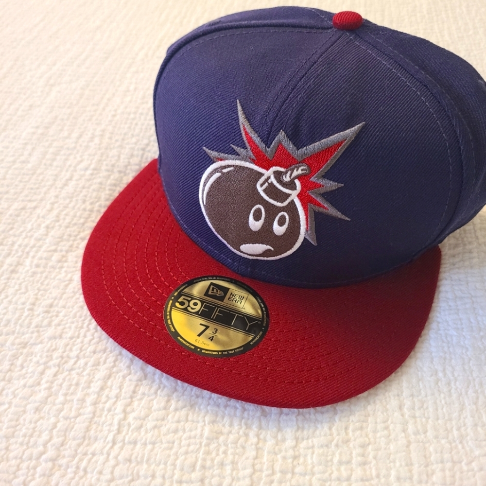The Hundreds Adam New Era 59/50 Cap Navy and Maroon 61.5 cm